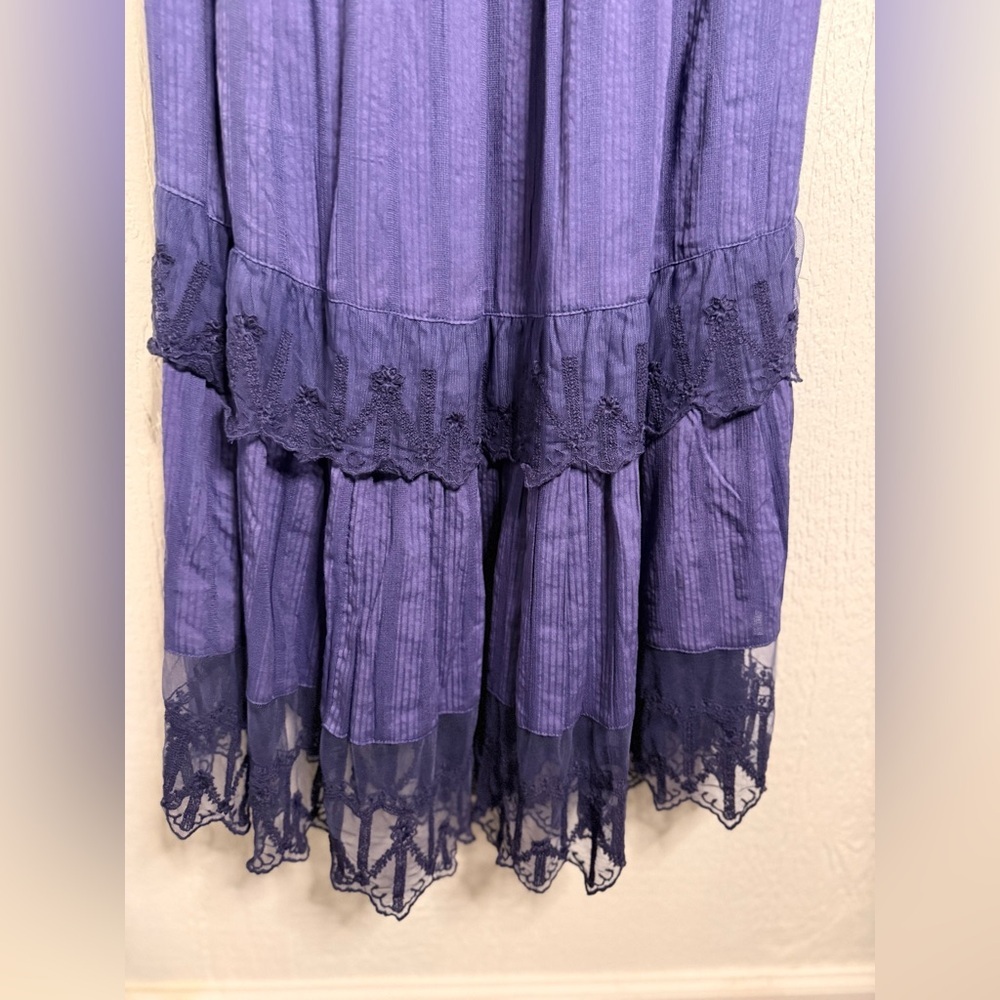 Calder Smocked Midi Dress NWOT skipper blue - Picture 4 of 8